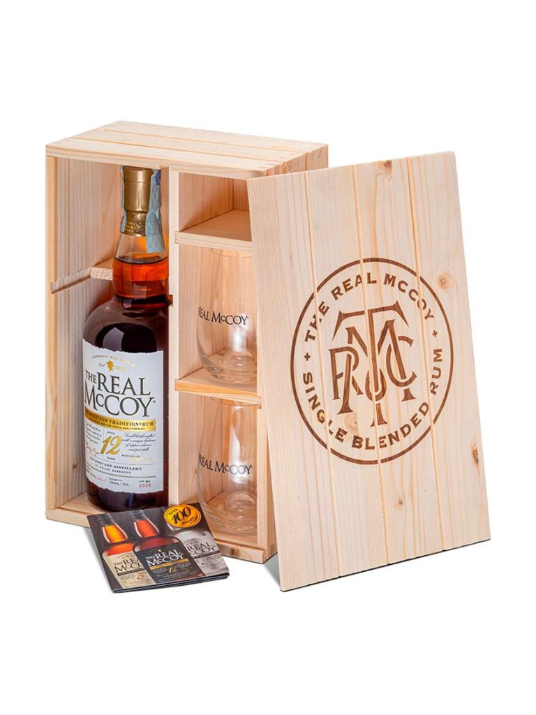 The Real McCoy 12Y 100 Proof Limited Edition 50% 0,7 l Holzbox + 2 Glasses