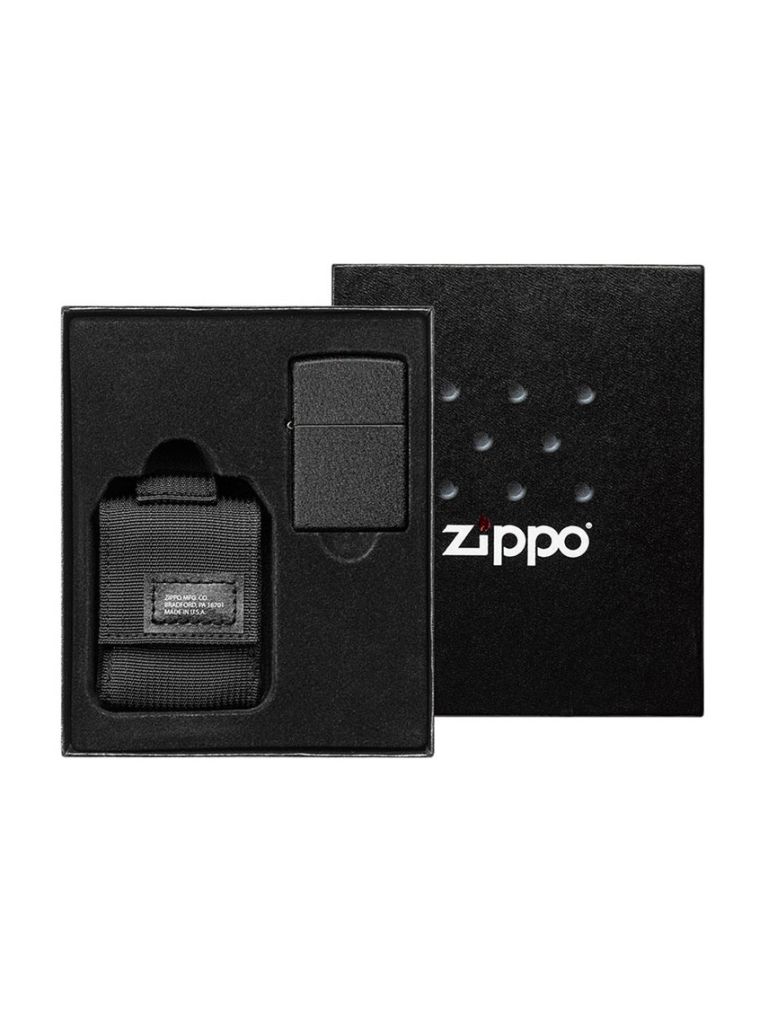 Sada ZIPPO Black Crackle Scwarz 60005678